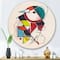 Designart - Colored Geometric Abstract Compositions II - Modern Metal Circle Wall Art